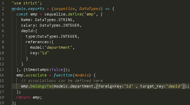 Model or table schema